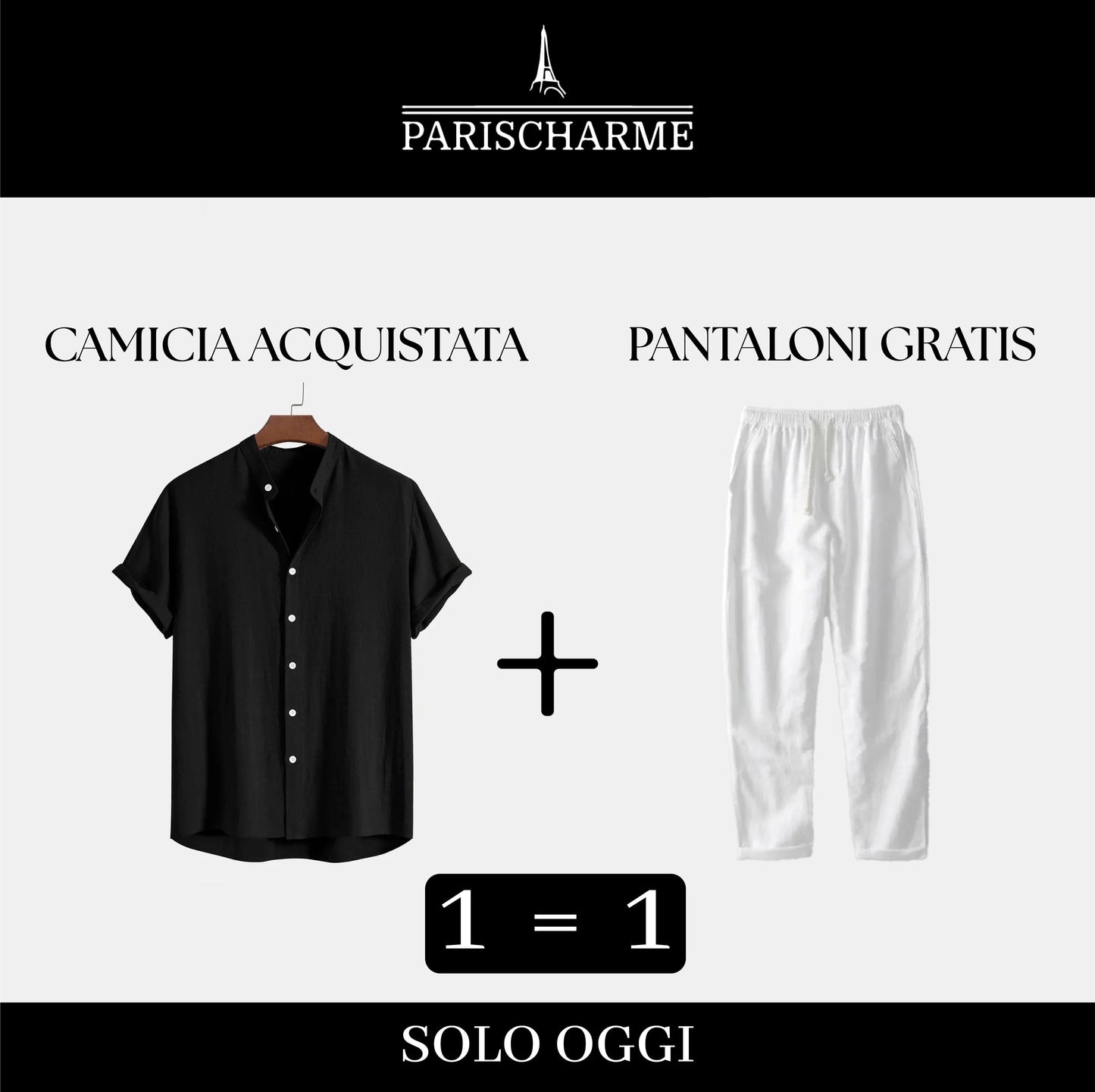 Duo di Lino: Camicia acquistata, pantalone in omaggio!