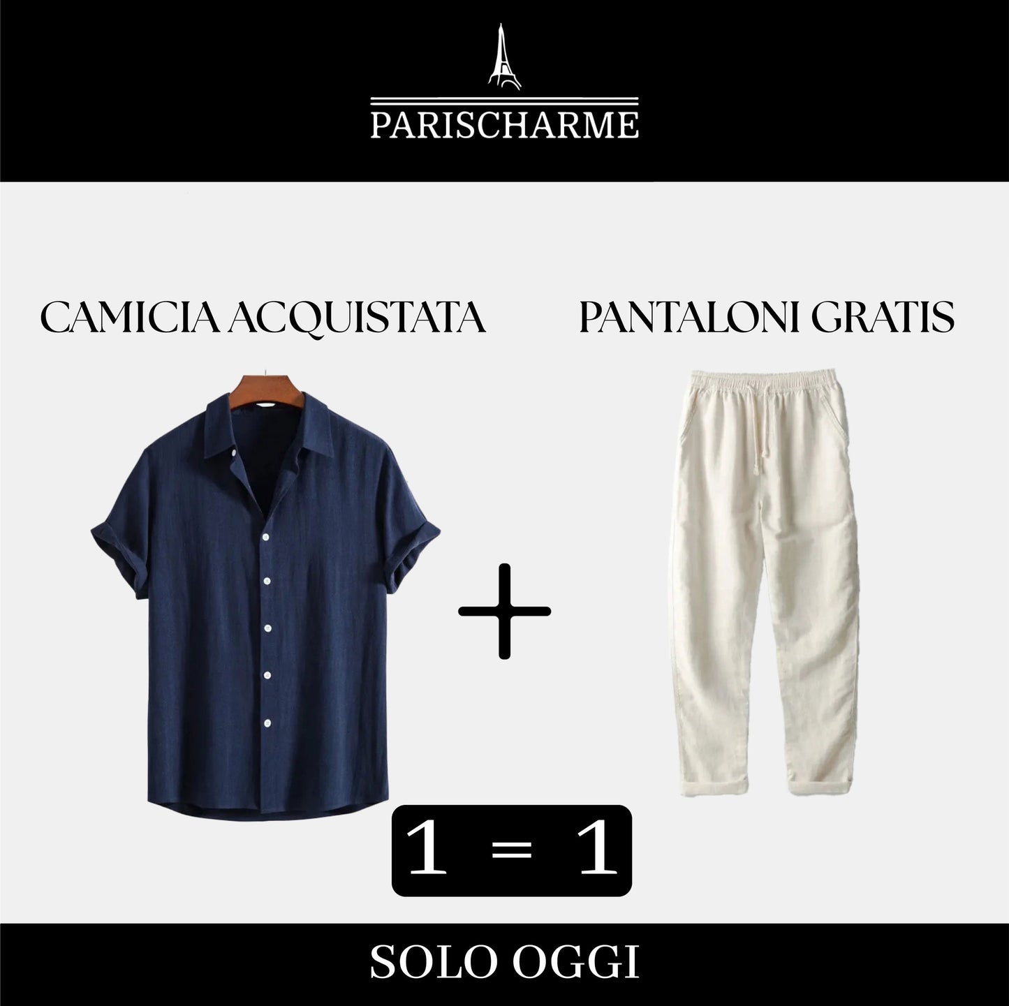 Duo di Lino: Camicia acquistata, pantalone in omaggio!