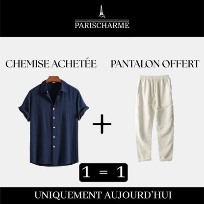 Tenue en lin: 1 Chemise Achetée, 1 Pantalon Offert