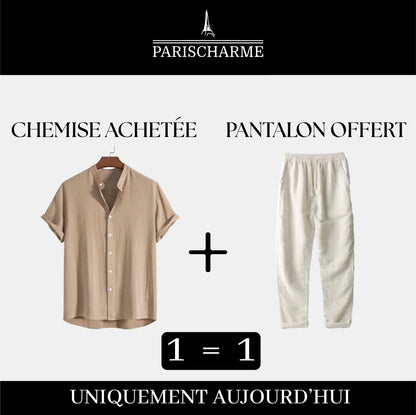 Tenue en lin: 1 Chemise Achetée, 1 Pantalon Offert