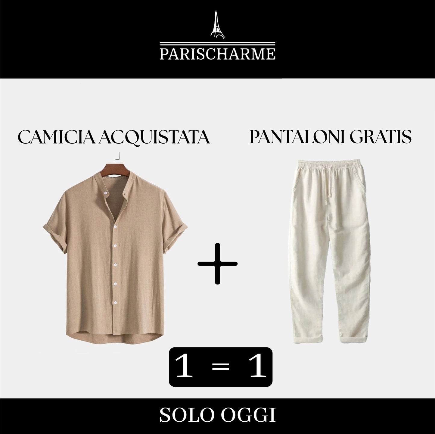 Duo di Lino: Camicia acquistata, pantalone in omaggio!