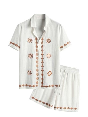 Vincenzo Linen Aztec Set